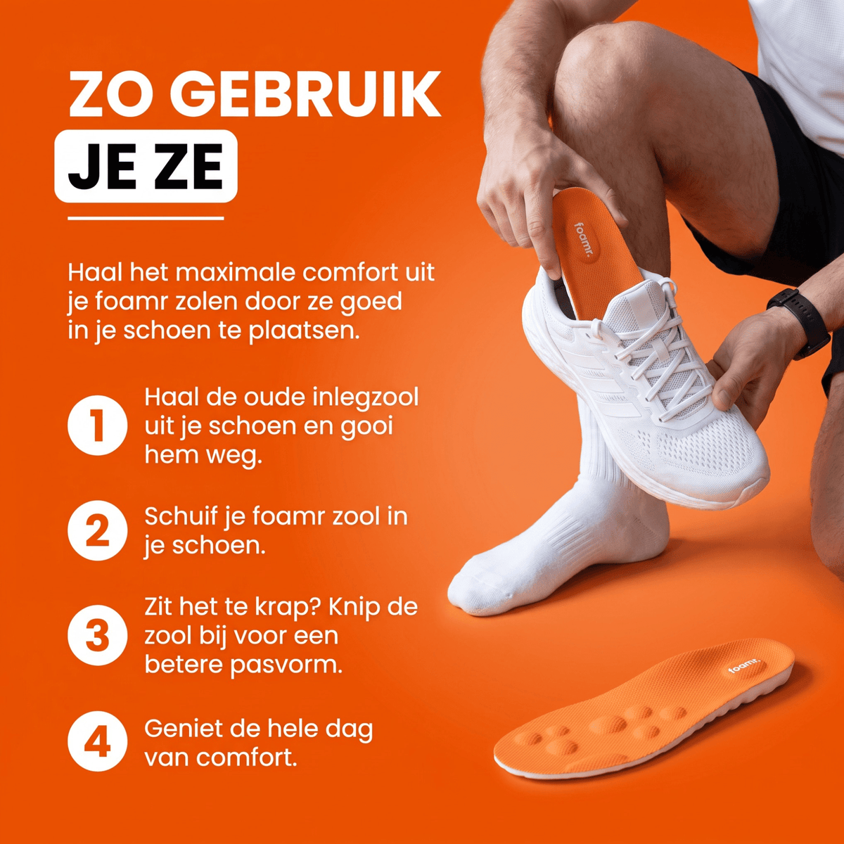 Foamr® - Massage Inlegzolen – Verlicht Hielspoor & Fasciitis Plantaris - Foamr NL